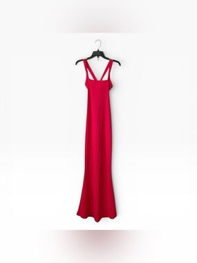 NWT Missguided Multiway Maxi Dress Women's Size 6 Bright Red Stretch Sleeveless